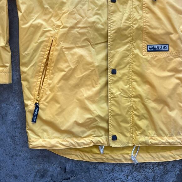 Sperry Top-Sider Vintage Yellow Sailing Jacket Parka M Gorpcore Nautical Retro - Picture 7 of 12
